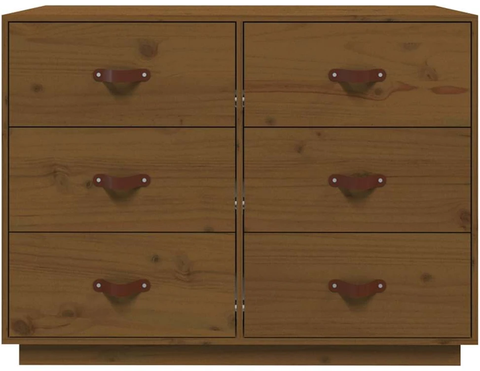 Šoninė spintelė, medaus ruda, 100x40x75cm, pušies masyvas