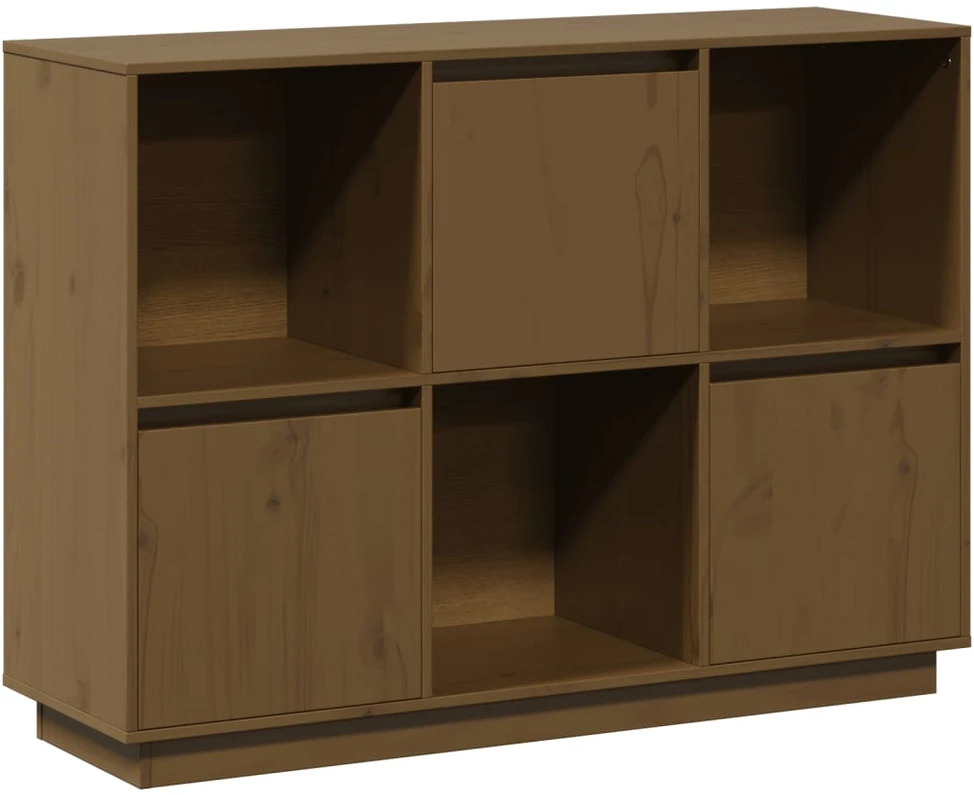 Šoninė spintelė, medaus ruda, 110,5x35x80cm, pušies masyvas