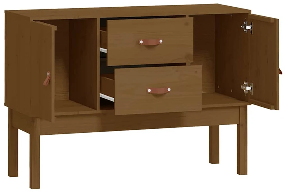 Šoninė spintelė, medaus ruda, 110x40x78cm, pušies masyvas