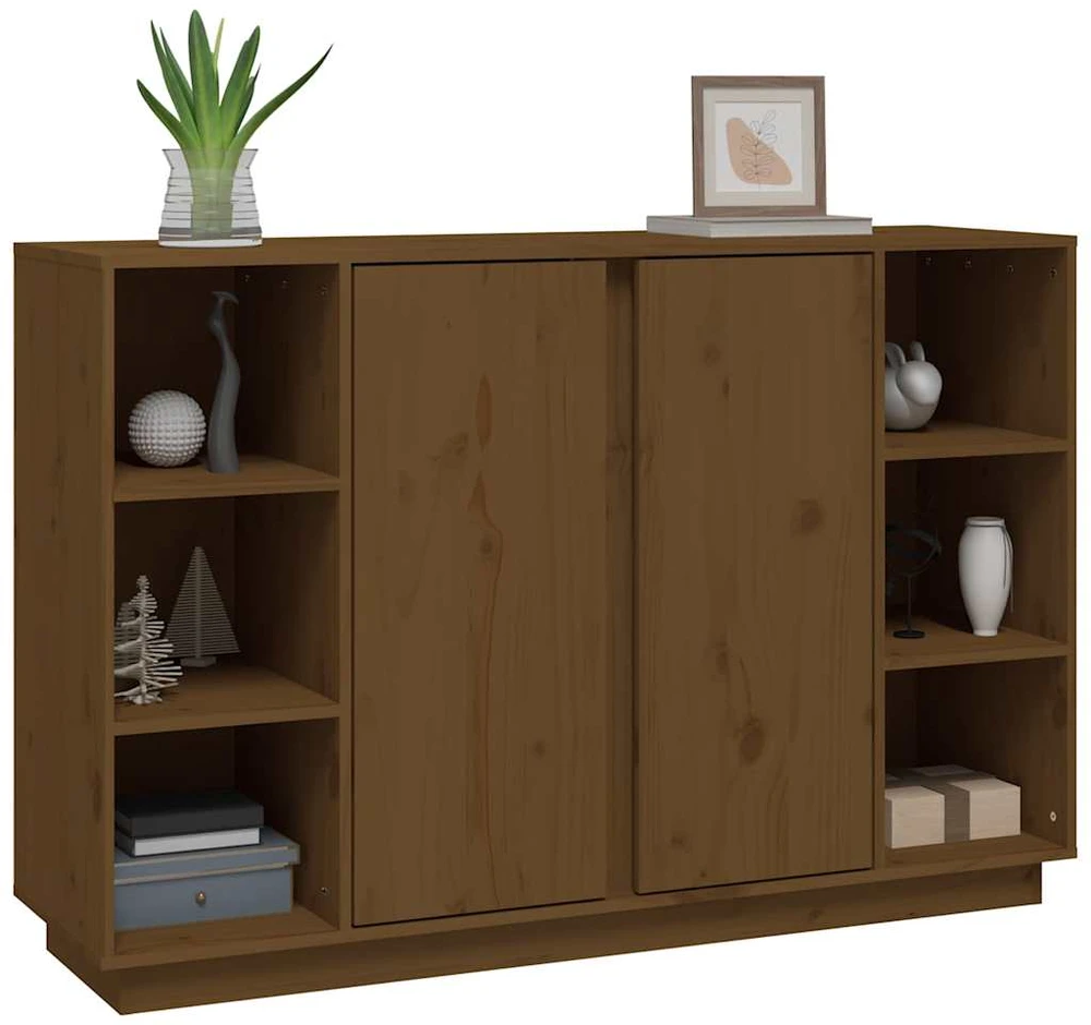 Šoninė spintelė, medaus ruda, 120x35x80cm, pušies masyvas
