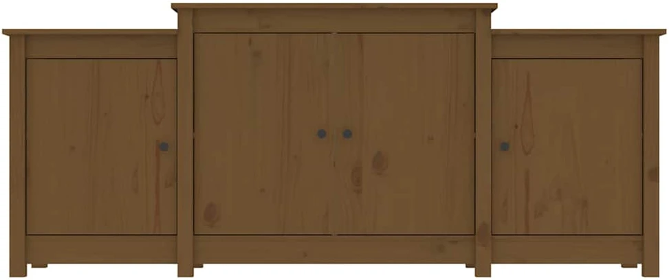 Šoninė spintelė, medaus ruda, 164x37x68cm, pušies masyvas