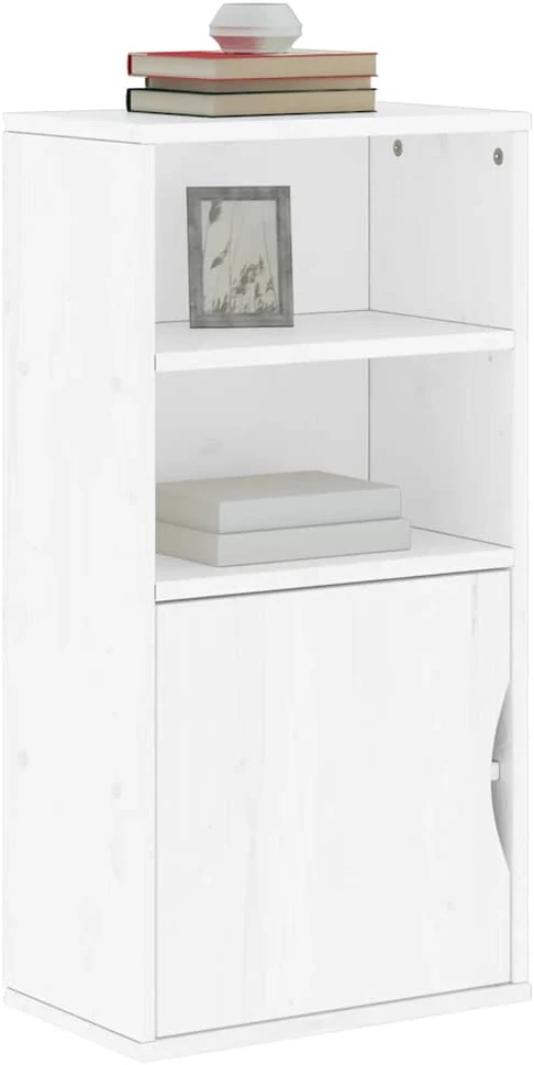 Šoninė spintelė, ODDA, baltas, 40x24x79cm, pušies masyvas