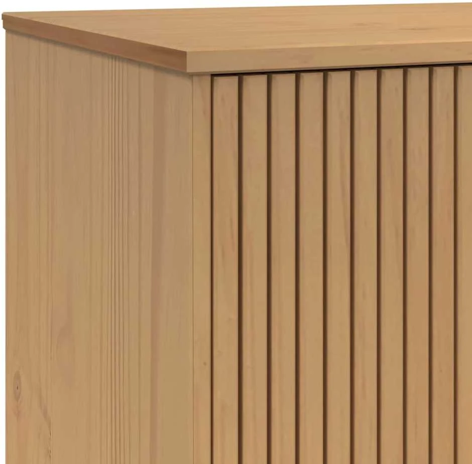 Šoninė spintelė OLDEN, balta/ruda, 114x43x73,5cm, pušis
