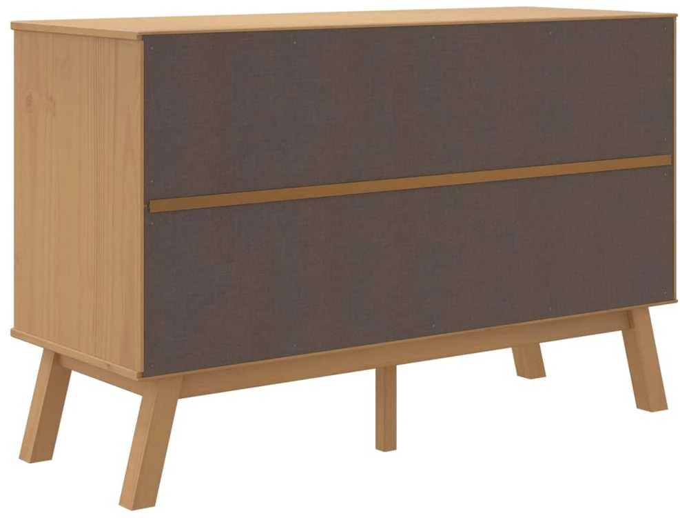 Šoninė spintelė OLDEN, balta/ruda, 114x43x73,5cm, pušis