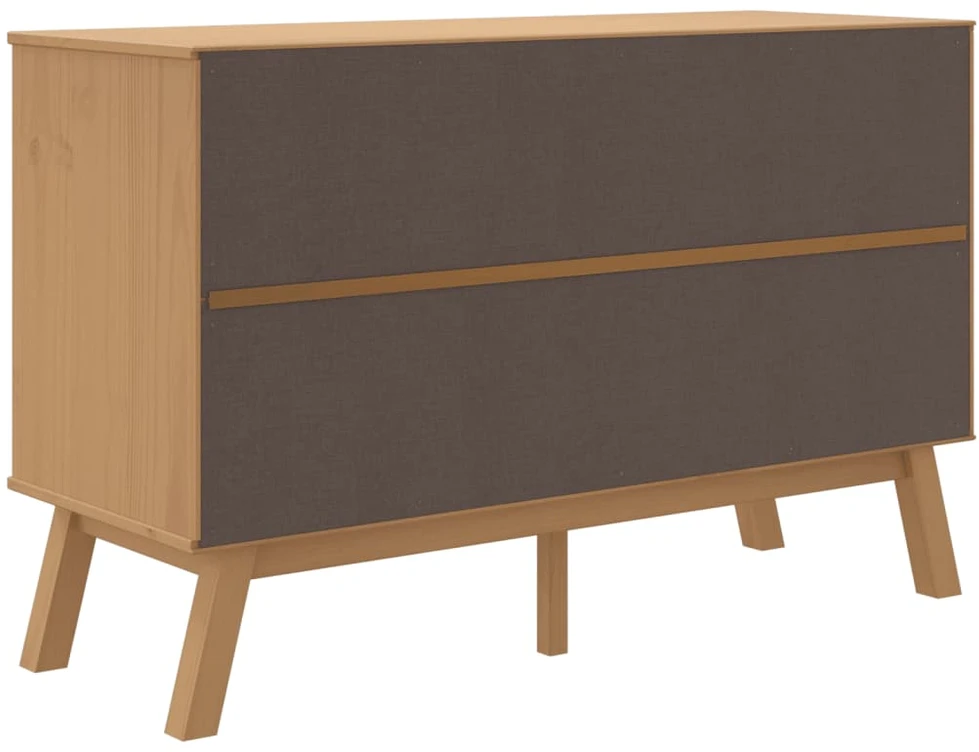 Šoninė spintelė OLDEN, ruda, 114x43x73,5cm, pušies masyvas
