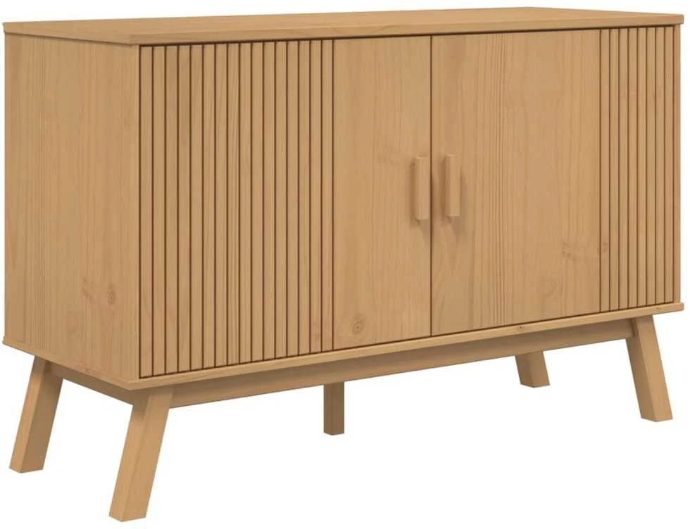 Šoninė spintelė OLDEN, ruda, 114x43x73,5cm, pušies masyvas