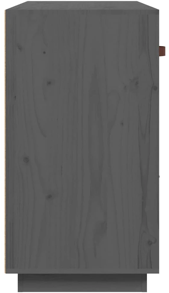 Šoninė spintelė, pilka, 100x40x75cm, pušies medienos masyvas