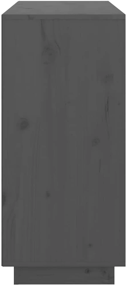 Šoninė spintelė, pilka, 111x34x75cm, pušies medienos masyvas