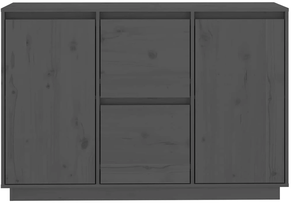 Šoninė spintelė, pilka, 111x34x75cm, pušies medienos masyvas