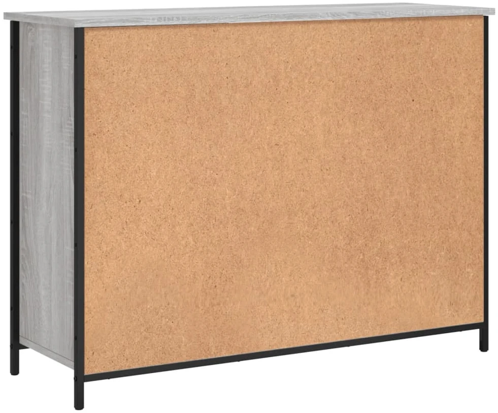Šoninė spintelė, pilka ąžuolo, 100x35x75cm, apdirbta mediena