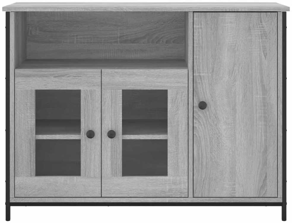 Šoninė spintelė, pilka ąžuolo, 100x35x75cm, apdirbta mediena