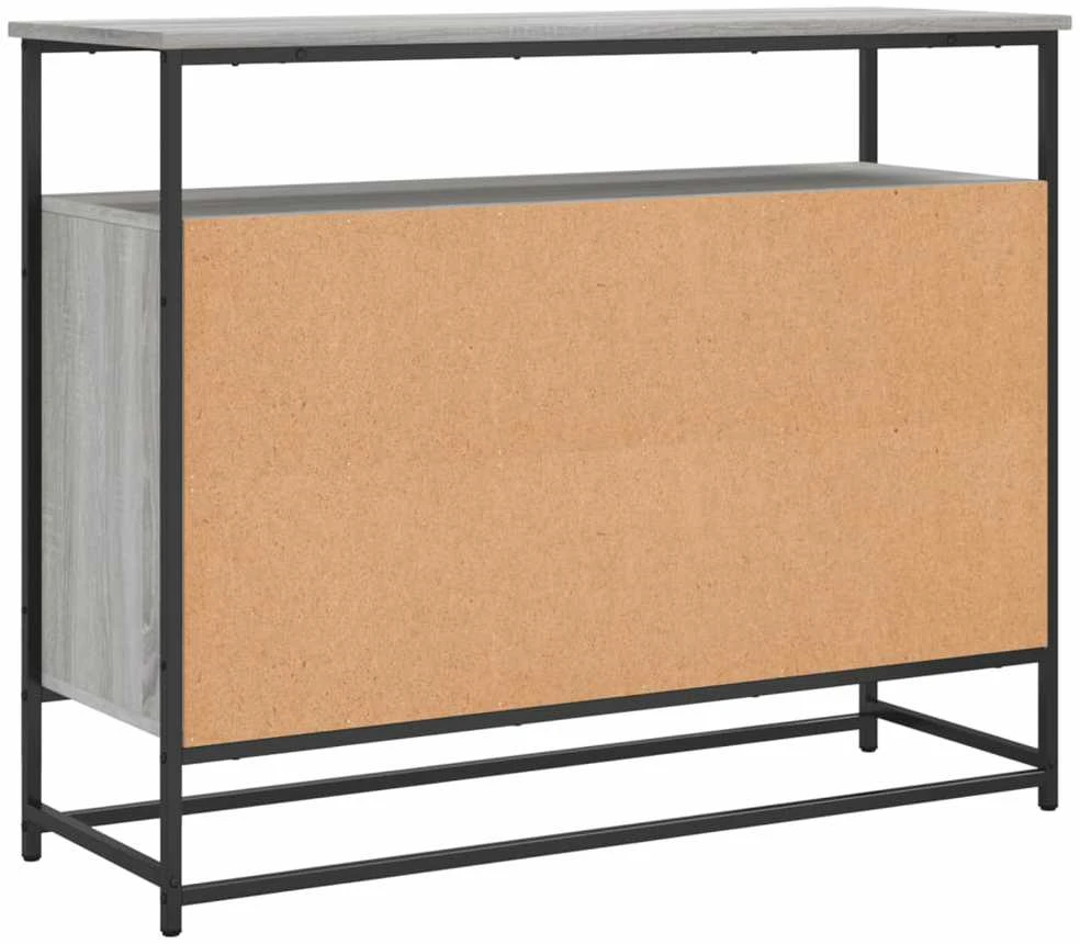 Šoninė spintelė, pilka ąžuolo, 100x35x80cm, apdirbta mediena