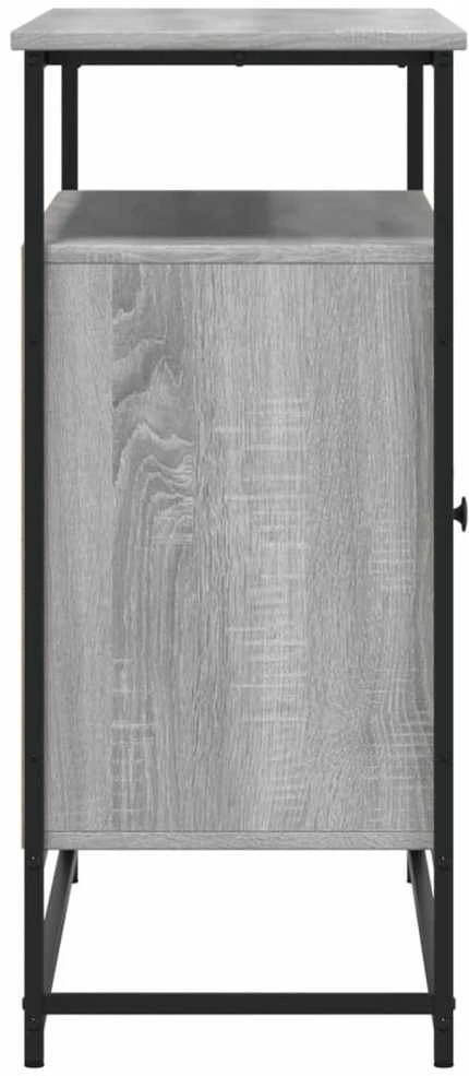 Šoninė spintelė, pilka ąžuolo, 100x35x80cm, apdirbta mediena