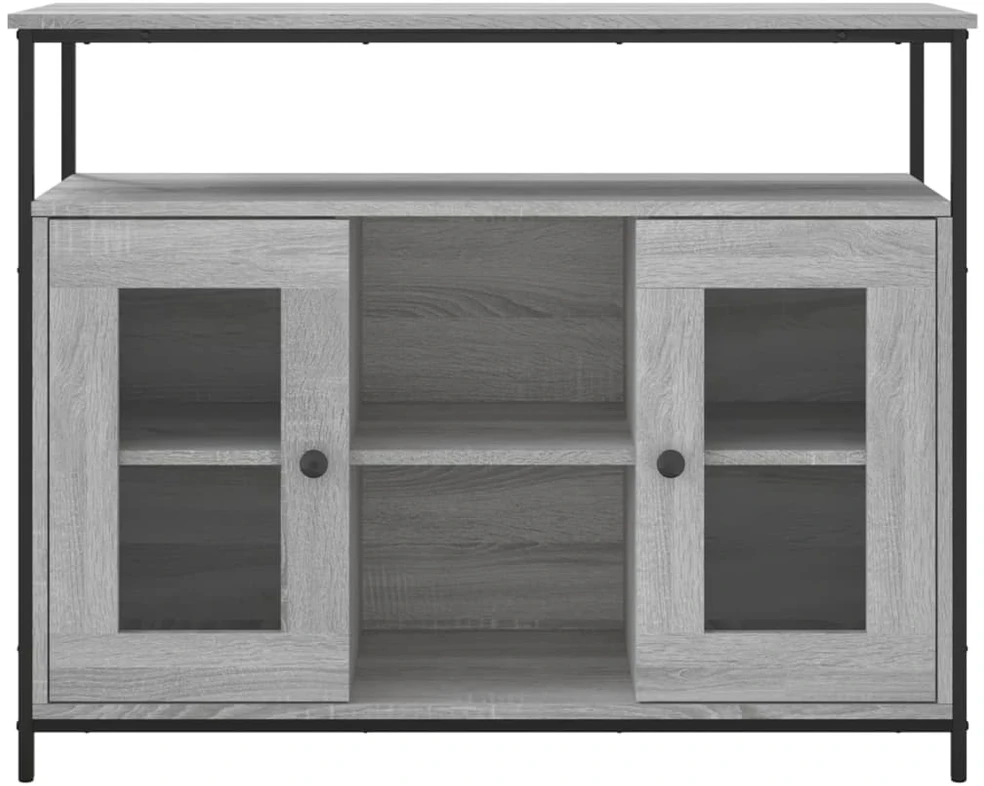 Šoninė spintelė, pilka ąžuolo, 100x35x80cm, apdirbta mediena