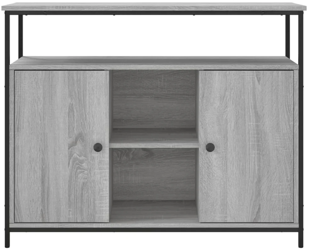 Šoninė spintelė, pilka ąžuolo, 100x35x80cm, apdirbta mediena