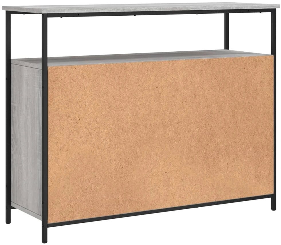 Šoninė spintelė, pilka ąžuolo, 100x35x80cm, apdirbta mediena