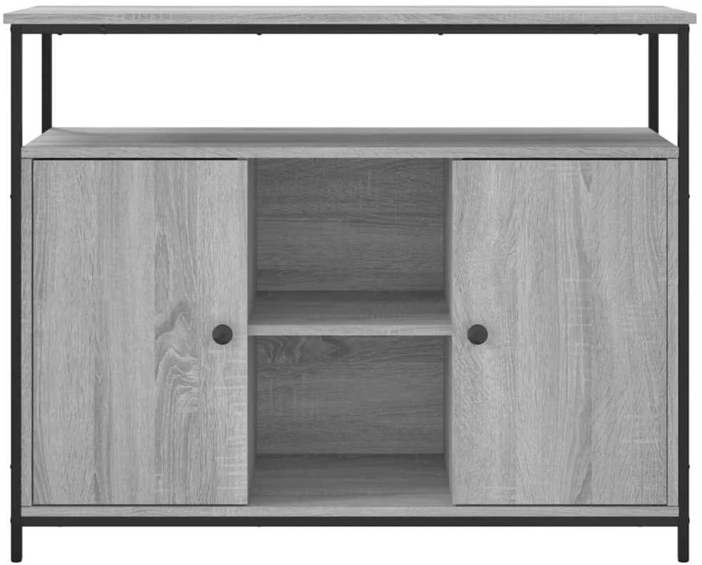 Šoninė spintelė, pilka ąžuolo, 100x35x80cm, apdirbta mediena
