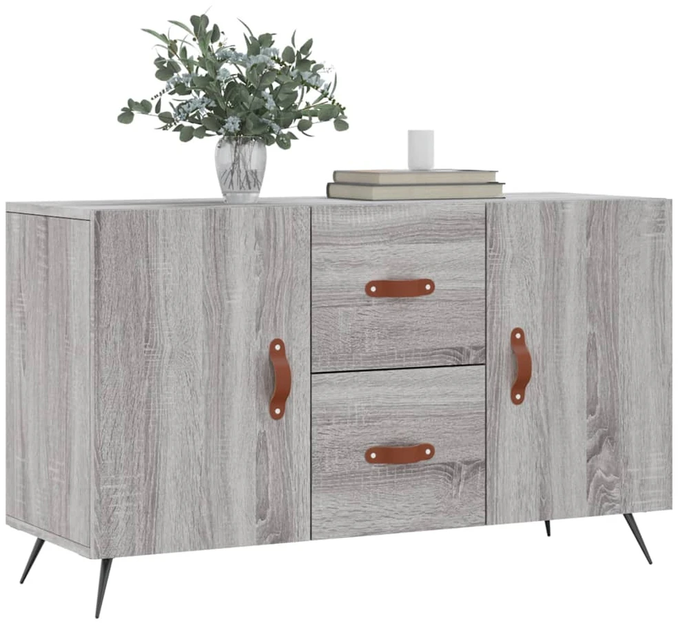 Šoninė spintelė, pilka ąžuolo, 100x36x60cm, apdirbta mediena