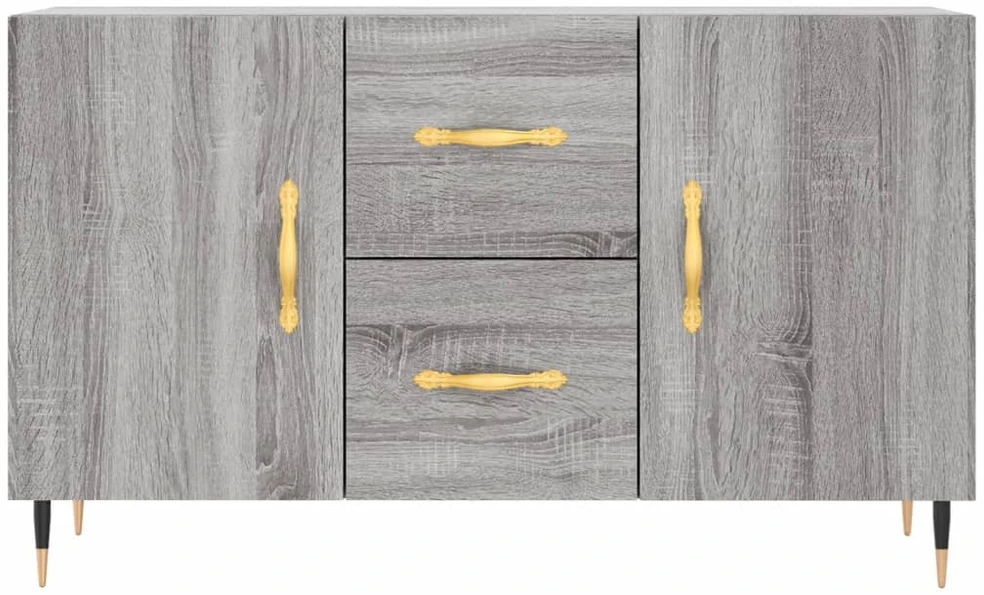 Šoninė spintelė, pilka ąžuolo, 100x36x60cm, apdirbta mediena