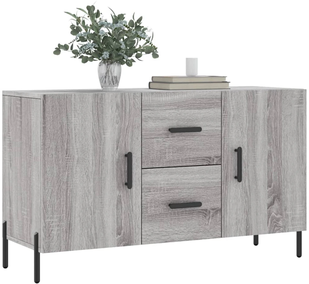 Šoninė spintelė, pilka ąžuolo, 100x36x60cm, apdirbta mediena