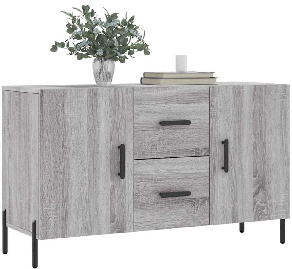 Šoninė spintelė, pilka ąžuolo, 100x36x60cm, apdirbta mediena