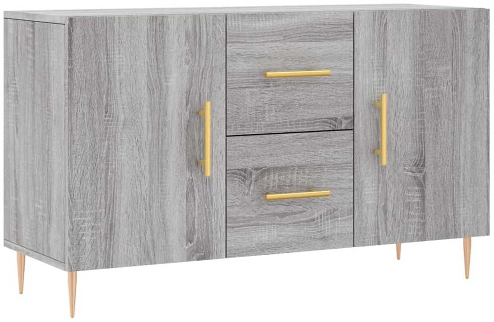 Šoninė spintelė, pilka ąžuolo, 100x36x60cm, apdirbta mediena