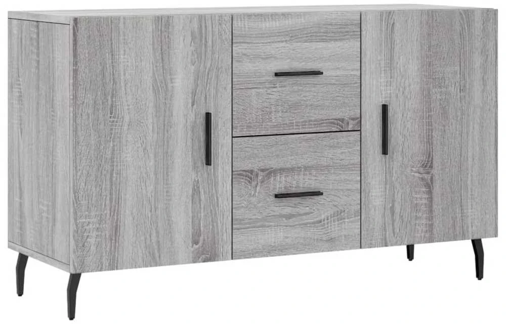 Šoninė spintelė, pilka ąžuolo, 100x36x60cm, apdirbta mediena