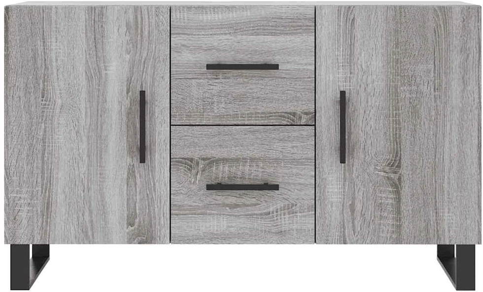 Šoninė spintelė, pilka ąžuolo, 100x36x60cm, apdirbta mediena