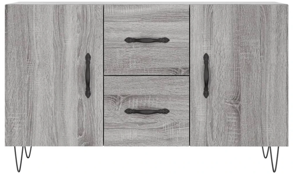 Šoninė spintelė, pilka ąžuolo, 100x36x60cm, apdirbta mediena