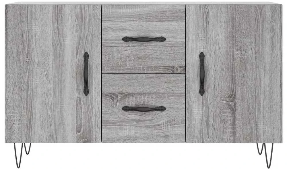 Šoninė spintelė, pilka ąžuolo, 100x36x60cm, apdirbta mediena