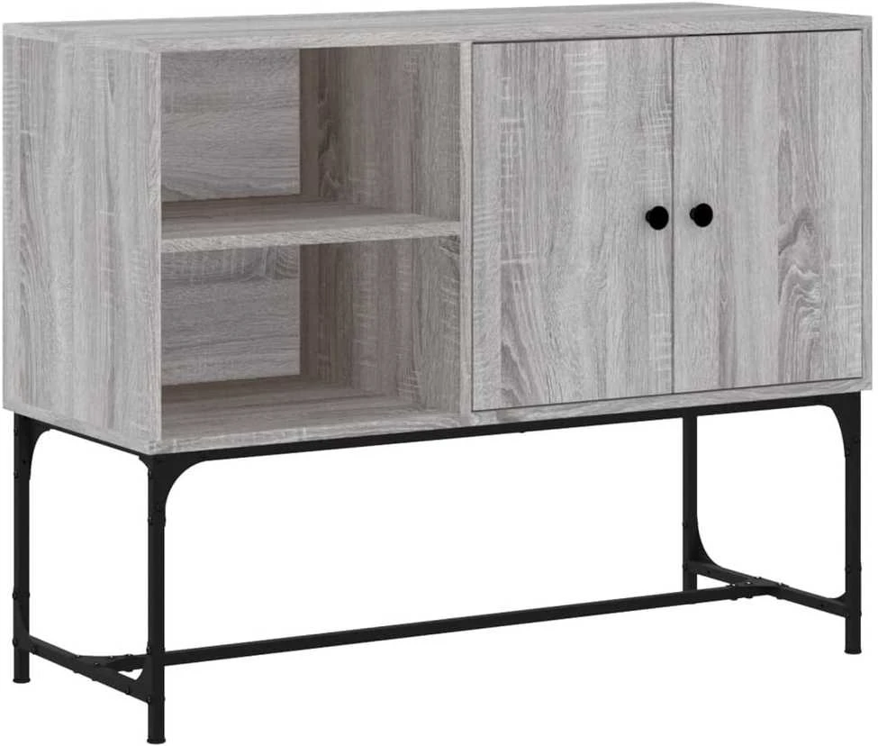 Šoninė spintelė, pilka ąžuolo, 100x40x79,5cm, apdirbta mediena