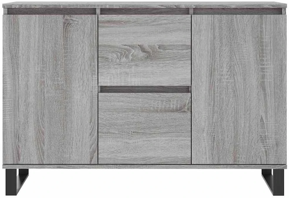 Šoninė spintelė, pilka ąžuolo, 104x35x70cm, apdirbta mediena