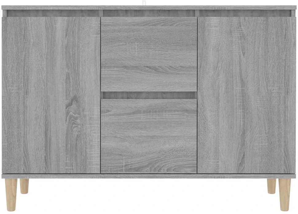 Šoninė spintelė, pilka ąžuolo, 101x35x70cm, apdirbta mediena