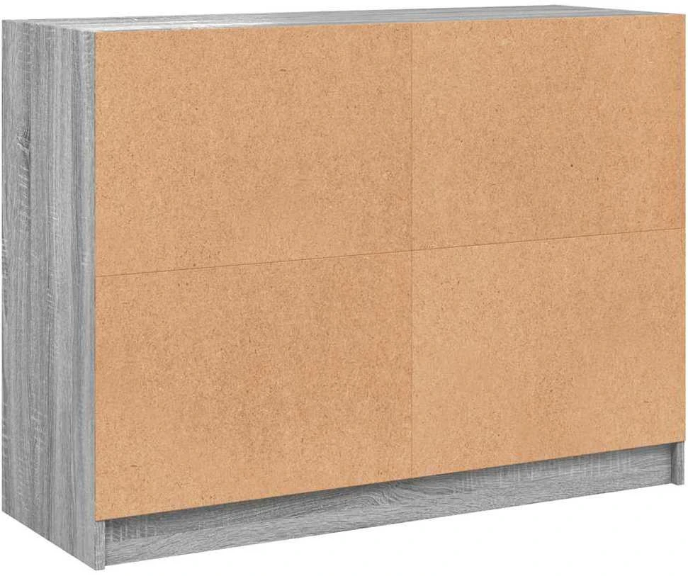 Šoninė spintelė, pilka ąžuolo, 102x37x75,5cm, apdirbta mediena
