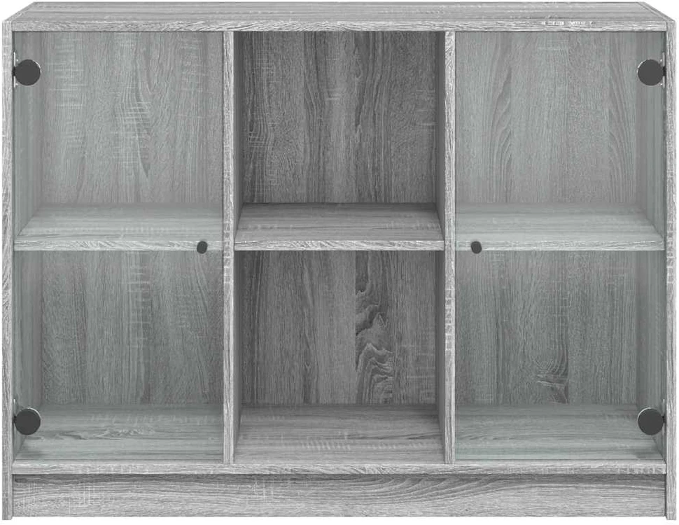 Šoninė spintelė, pilka ąžuolo, 102x37x75,5cm, apdirbta mediena