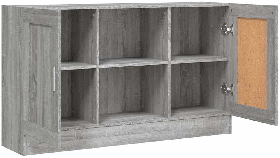 Šoninė spintelė, pilka ąžuolo, 120x30,5x70cm, apdirbta mediena