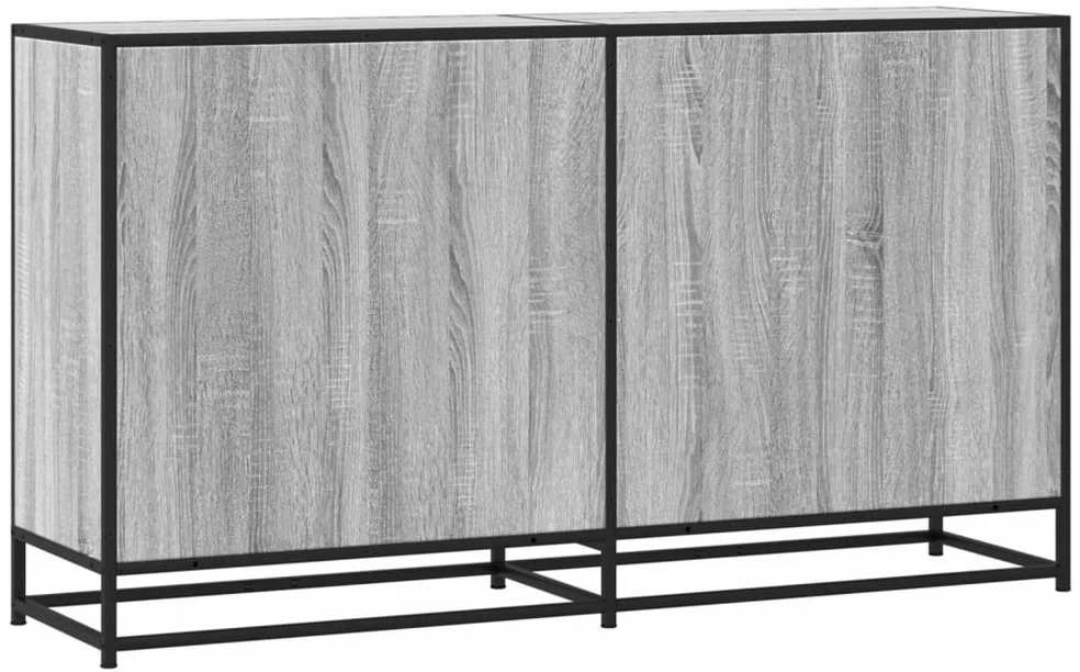 Šoninė spintelė, pilka ąžuolo, 134x35x76cm, apdirbta mediena