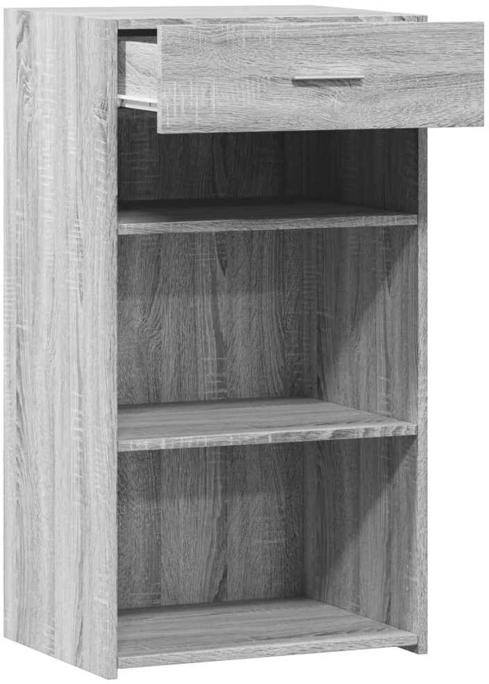 Šoninė spintelė, pilka ąžuolo, 50x42,5x93cm, apdirbta mediena