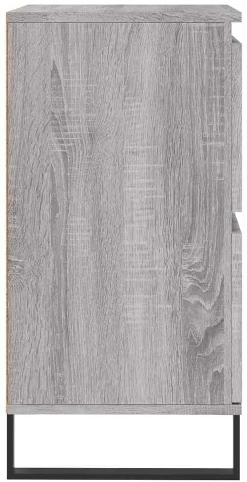 Šoninė spintelė, pilka ąžuolo, 60x35x70cm, apdirbta mediena