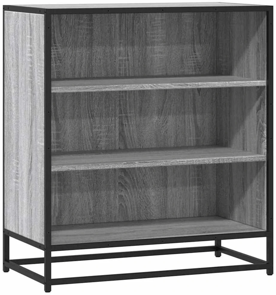 Šoninė spintelė, pilka ąžuolo, 68x35x76cm, mediena/metalas