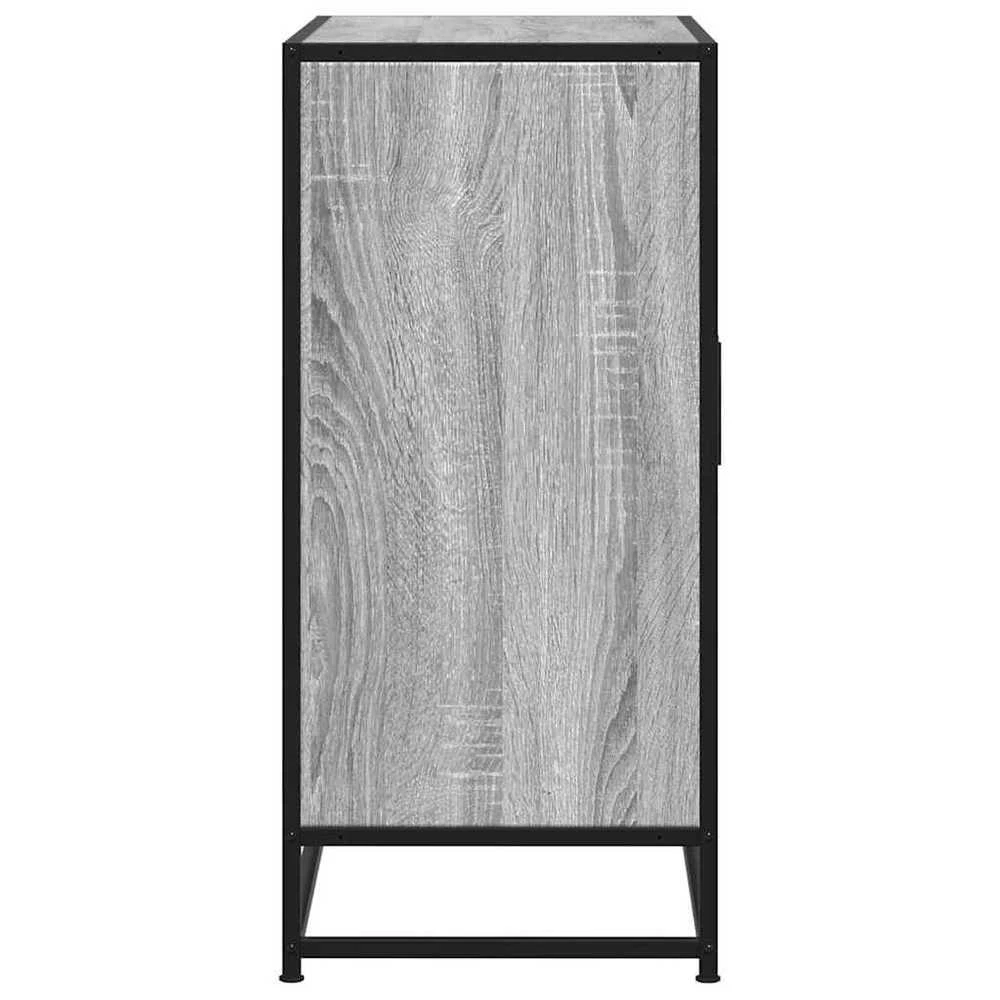 Šoninė spintelė, pilka ąžuolo, 68x35x76cm, mediena/metalas