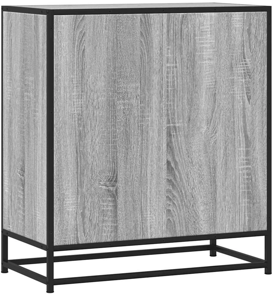 Šoninė spintelė, pilka ąžuolo, 68x35x76cm, mediena/metalas