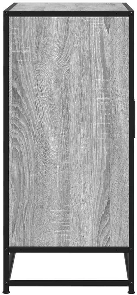 Šoninė spintelė, pilka ąžuolo, 68x35x76cm, mediena/metalas
