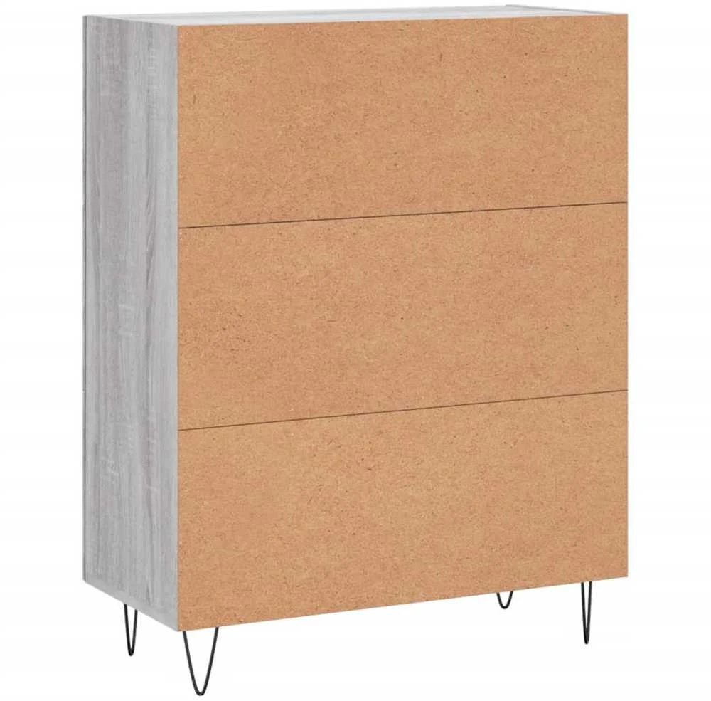 Šoninė spintelė, pilka ąžuolo, 69,5x34x90cm, apdirbta mediena