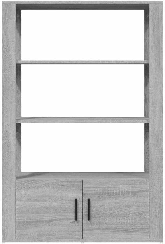 Šoninė spintelė, pilka ąžuolo, 80x30x119,5cm, apdirbta mediena