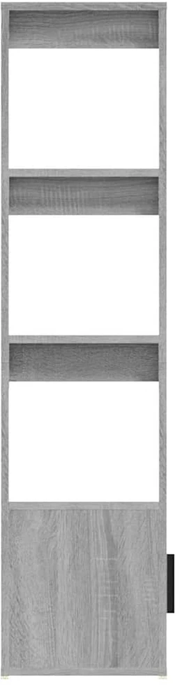 Šoninė spintelė, pilka ąžuolo, 80x30x119,5cm, apdirbta mediena