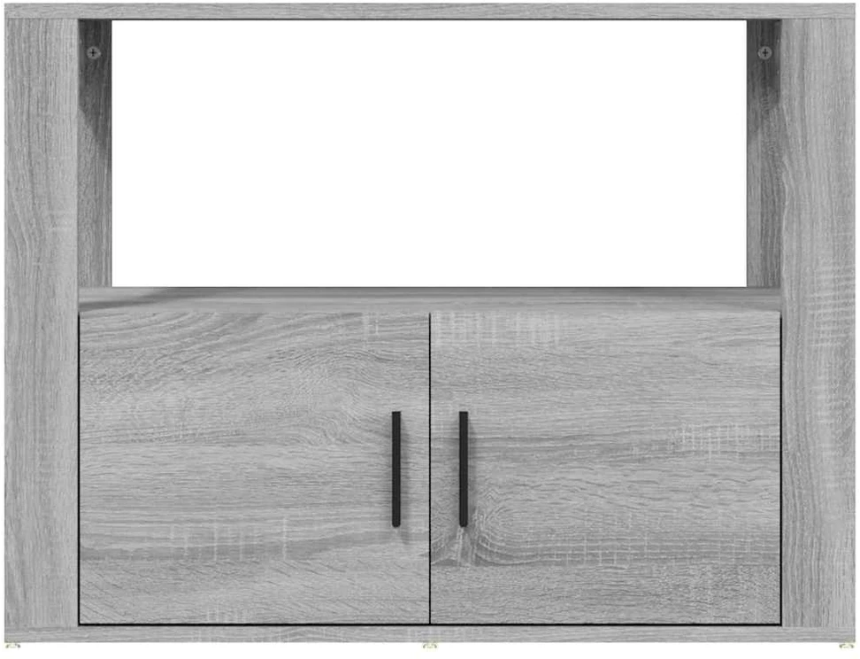 Šoninė spintelė, pilka ąžuolo, 80x30x60cm, apdirbta mediena