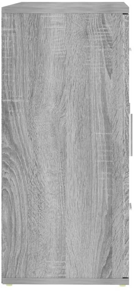 Šoninė spintelė, pilka ąžuolo, 91x29,5x65cm, apdirbta mediena
