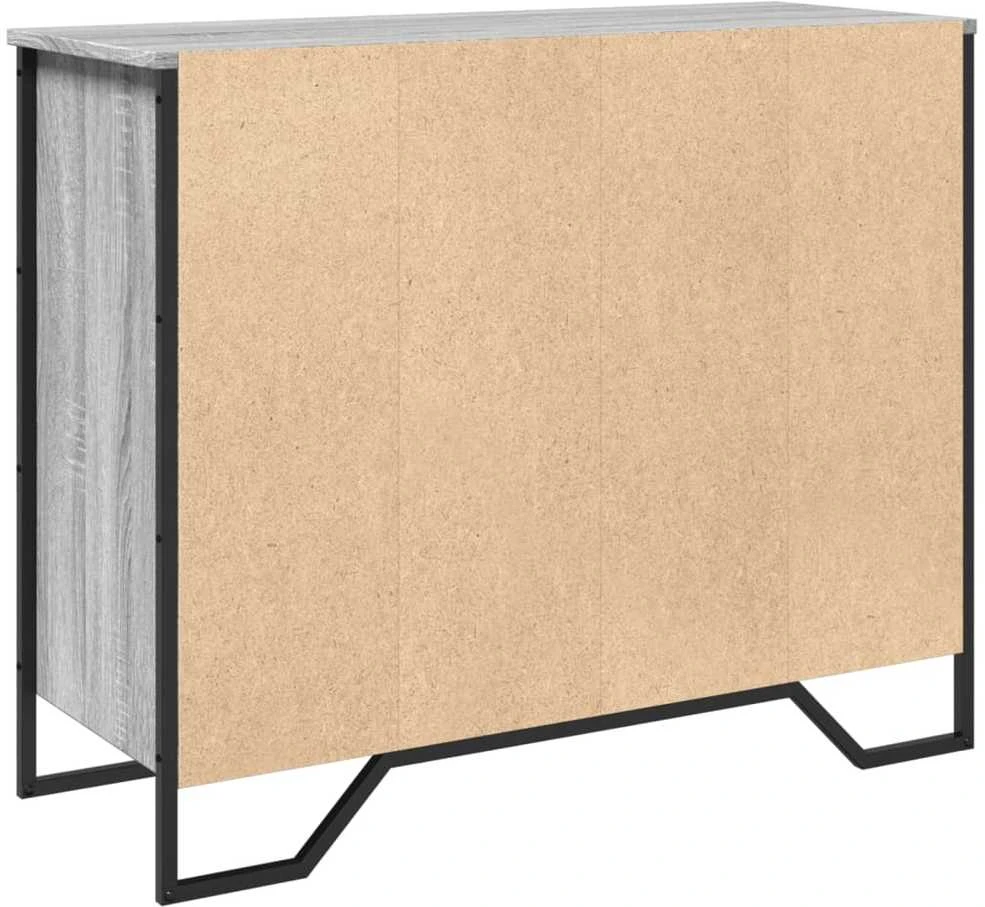 Šoninė spintelė, pilka ąžuolo, 91x35,5x74,5cm, apdirbta mediena