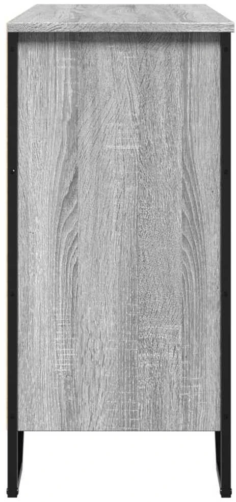 Šoninė spintelė, pilka ąžuolo, 91x35,5x74,5cm, apdirbta mediena